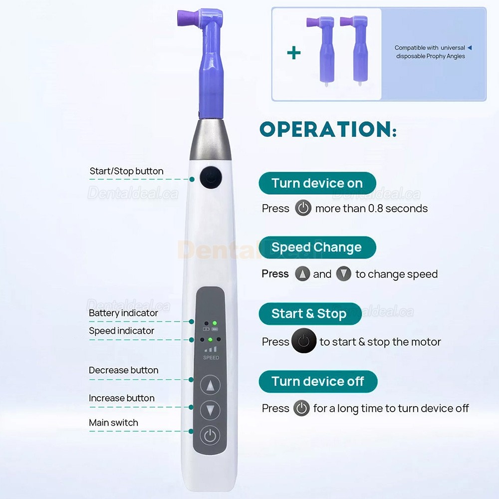 Betterway I-Prophy Electric Dental Wireless Hygiene Prophy Handpiece 360&deg; Swivel